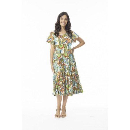 Orientique Curacao Print Layers Dress - Multicoloured