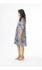 Orientique Aksharay Navy Aksharay Navy Print Dress  