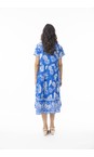 Orientique Blue Comodoro Blue Print Layers Dress  
