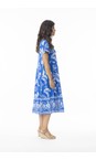 Orientique Blue Comodoro Blue Print Layers Dress  