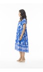 Orientique Blue Comodoro Blue Print Layers Dress  