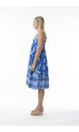 Orientique Blue Comodoro Blue Print Strappy Dress  