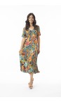 Orientique Guaratiba Guaratiba Print Godet Dress  