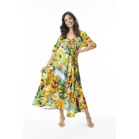 Orientique Guatemala Print Bias Dress - Multicoloured