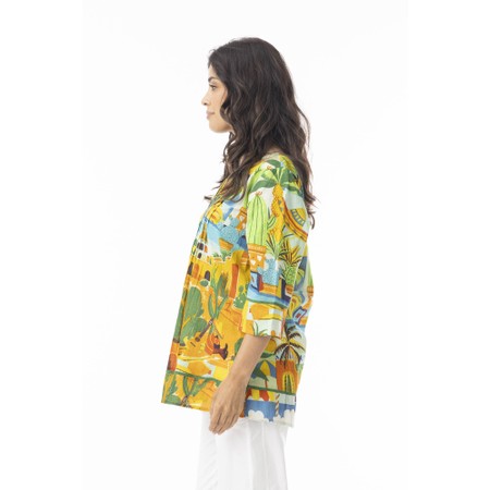 Orientique Guatemala Print Pleated Top - Multicoloured