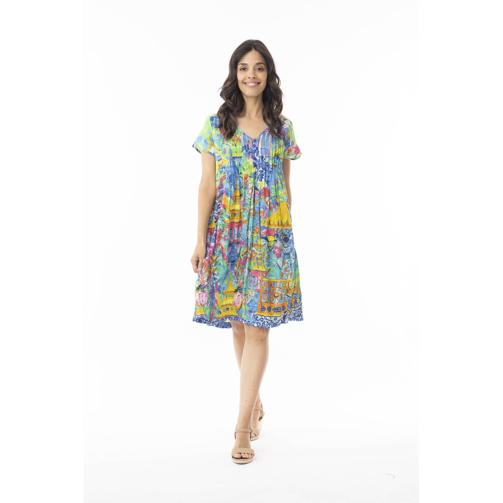 Orientique Okayama Print Easy Fit Dress Okayama