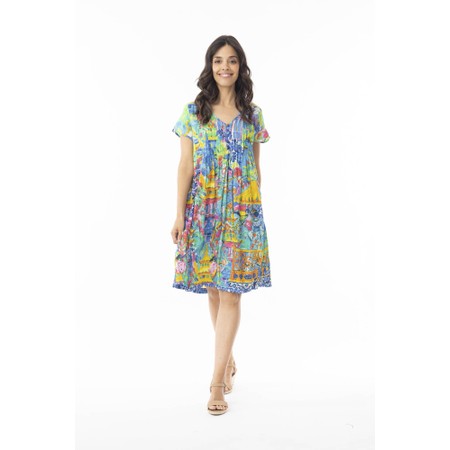 Orientique Okayama Print Easy Fit Dress - Multicoloured