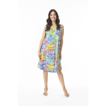 Orientique Okayama Print Reversible Shift Dress - Multicoloured