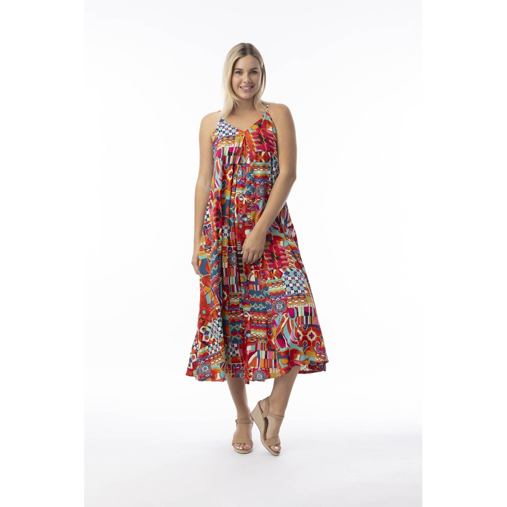 Orientique Peru Print Strappy Dress Peru