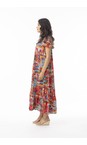 Orientique Peru Peru Print Midi Layers Dress  