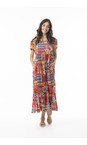 Orientique Peru Peru Print Midi Layers Dress  