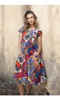 Orientique Salvador Salvador Print Flared Dress With Pockets  