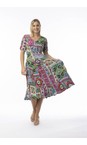 Orientique Sao Bento Sao Bento Print Godet Dress  