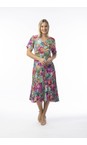 Orientique Selaron Selaron Print Godet Dress  