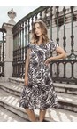 Orientique Suriname Black Suriname Black Print Bias Dress  