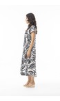 Orientique Suriname Black Suriname Black Print Bias Dress  