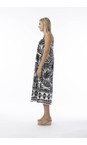 Orientique Suriname Black Suriname Black Print Maxi Dress  