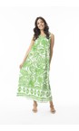 Orientique Suriname Green Suriname Green Print Maxi Dress  