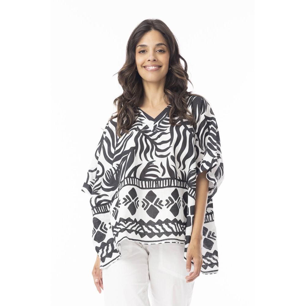 Orientique Suriname Black Print Top Suriname Black