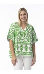 Orientique Suriname Green Suriname Green Print Top  