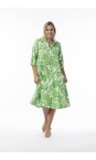 Orientique Suriname Green Suriname Green Print Shirt Dress  