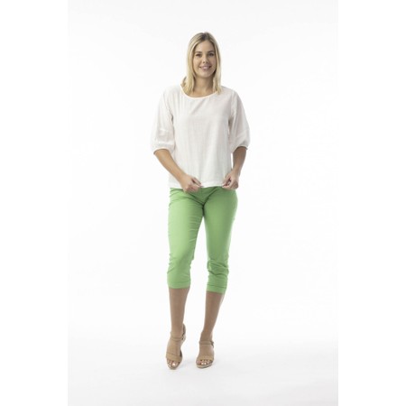 Orientique Green Bangalene Capri Trouser - Green