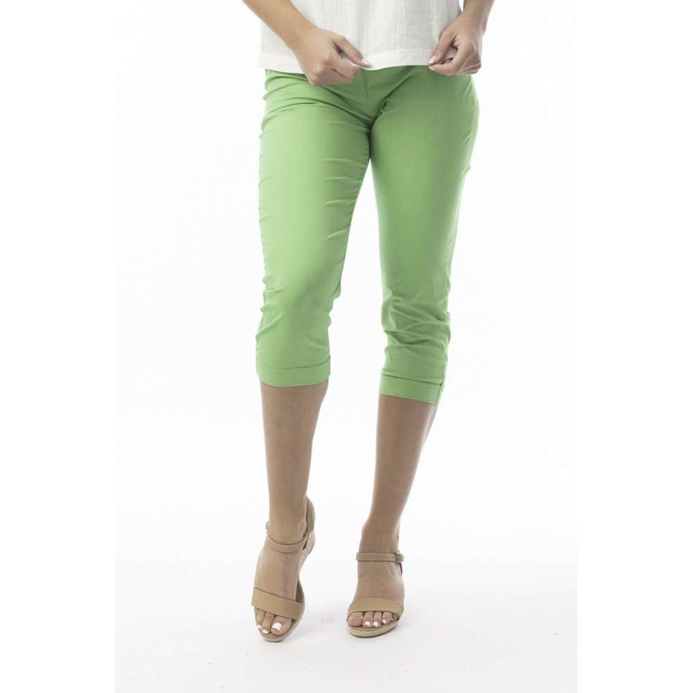 Orientique Green Bangalene Capri Trouser Green