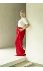 Chalk Red Thea Linen Pant  