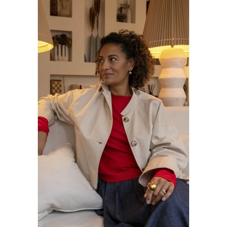 Chalk Eddie Jacket - Beige