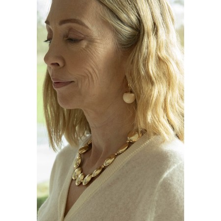 Chalk Large Gold Disc Necklace - Gold