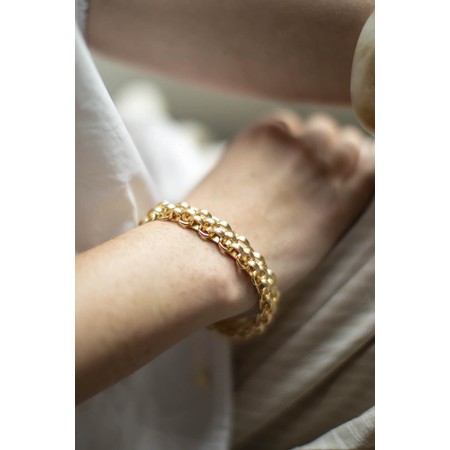Chalk Mesh Gold Chain Bracelet - Gold