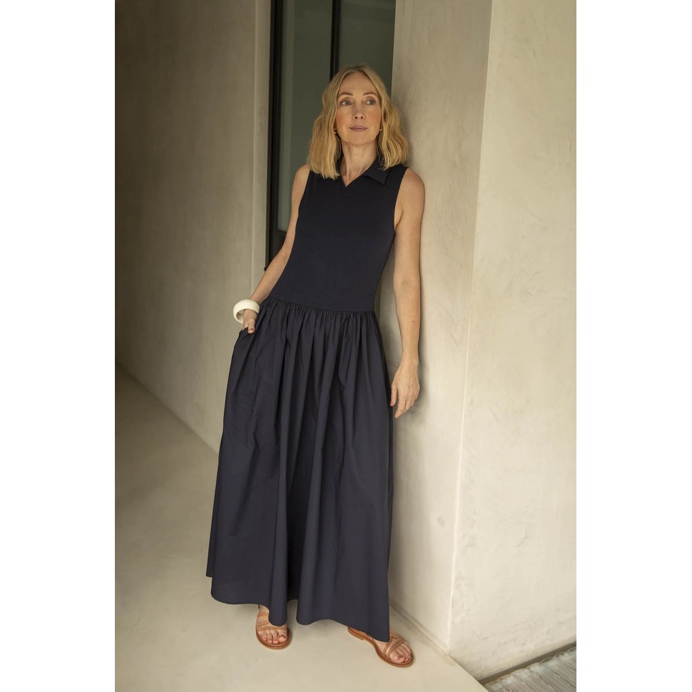 Chalk Tracey Dress Navy