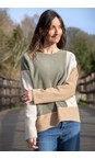Henriette Steffensen Dusty Green / Kit / Camel Fleece Patch Blouse  