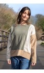 Henriette Steffensen Dusty Green / Kit / Camel Fleece Patch Blouse  
