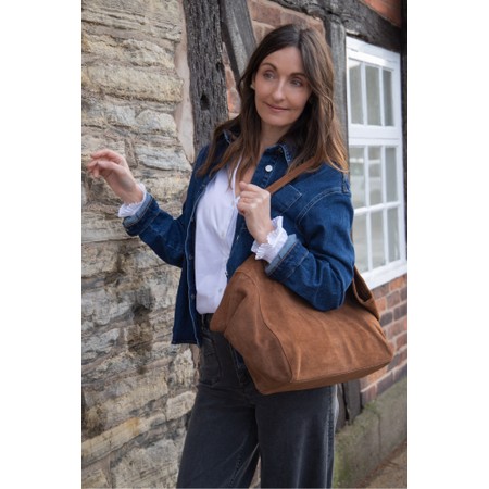 Chalk Soho Slouch Tan Suede Bag - Brown
