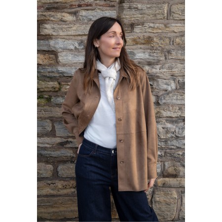 Masai Clothing MaIvethra Faux Suede Shirt - Otter