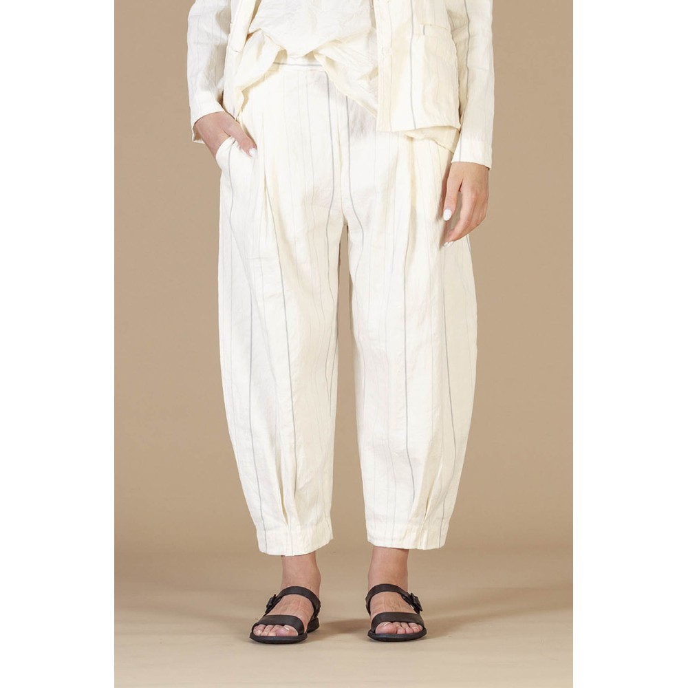 Mama B Bianco R Latte Pinstripe Bubble Trouser Latte