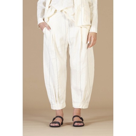 Mama B Bianco R Latte Pinstripe Bubble Trouser - Off-White