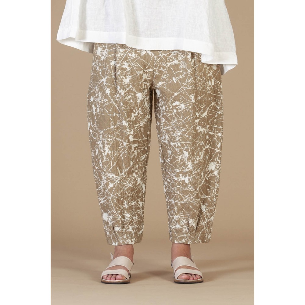 Mama B Bianco S Crinkle Print Bubble Trouser Cumino