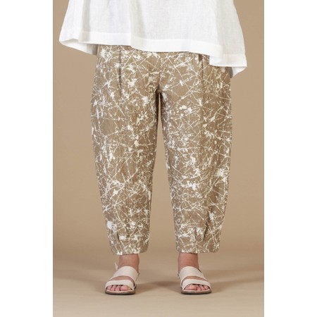 Mama B Bianco S Crinkle Print Bubble Trouser - Beige
