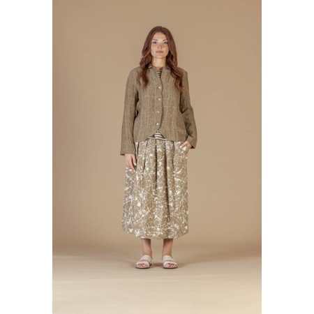 Mama B Pesci S Cumino Crinkle Print Skirt - Beige