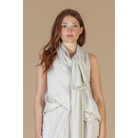 Mama B Luglio G Crinkle Calce Check Top - Grey