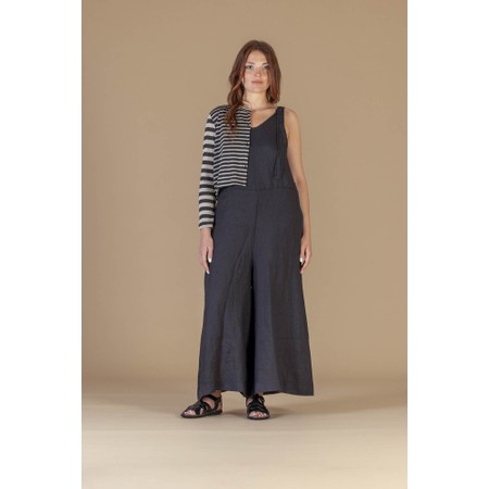 Mama B Finet L Plain Linen Jumpsuit - Grey
