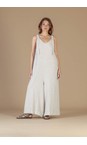 Mama B Calce Finet L Plain Linen Jumpsuit  