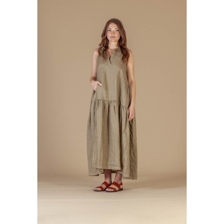 Mama B Limite Cumino Plain Tiered Dress - Beige