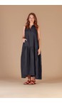 Mama B Antracite Limite Antracite Plain Tiered Dress  