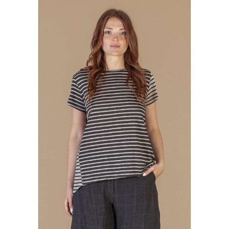 Mama B Casta Antracite Stripe Knit Top - Grey