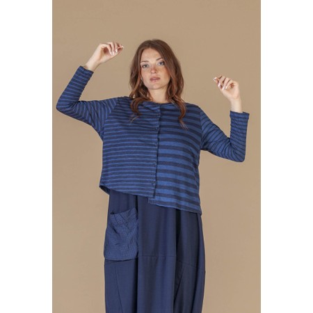 Mama B Cre Stripe Knit Jumper - Blue
