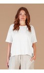 Mama B Bianco Giovedi U Bianco Plain Boxy Top  