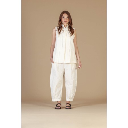 Mama B Goccia R Pinstripe Waistcoat - Off-White
